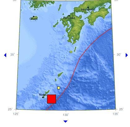 日本琉球群島附近發(fā)生7.3級地震(圖)