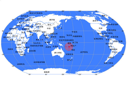 圣克魯斯群島附近海域發(fā)生多次余震最強達7.6級